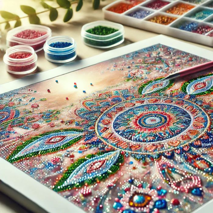 Kit diamond painting ST'ART – broderie diamant avec strass colorés, pour adultes et enfants débutants ou passionnés